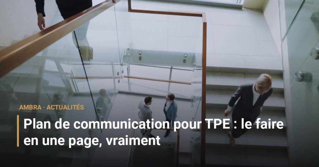 Plan de communication pour TPE : le faire en une page, vraiment