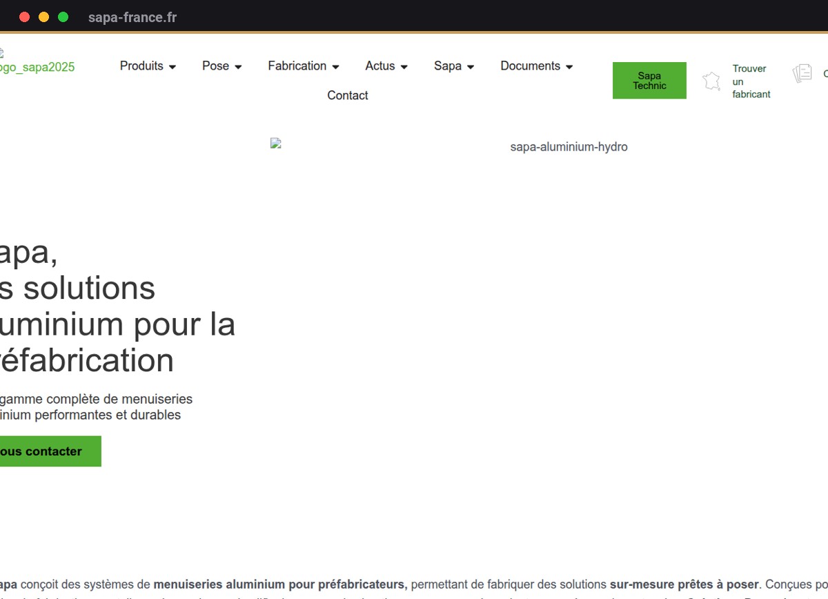 Réalisation Ambra · Sapa France