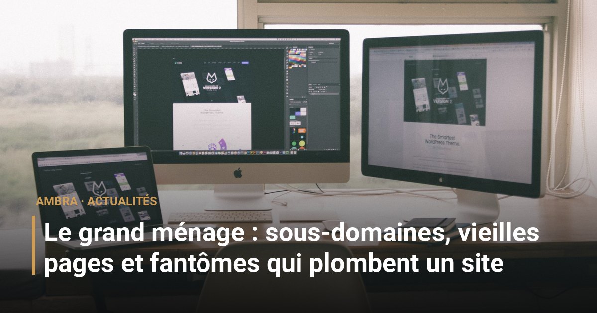 Le grand ménage : sous-domaines, vieilles pages et fantômes qui plombent un site